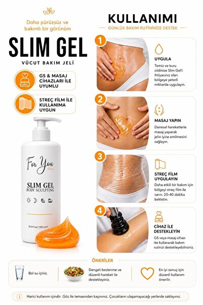 For You Gold Slim Jel - Sıkılaştırıcı- Çatlak Karşıtı Ve Selülit Kremi - Yaka...