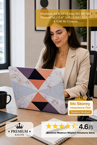 Mcstorey Macbook Air Kılıf 13.6 Inç M2-m3-m4 Tangram01nl (AİR 13.6") A2681 A3...