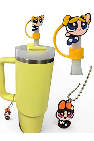 Buki'nin Atölyesi Termos uyumlu 3 Adet (10MM) Toz Geçirmez powerpuff girls Fi...