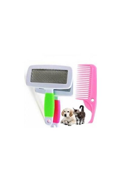 CMT Cat Dog Comb Hair Removal Collector Comb Set Grooming Brush Brush Collect...