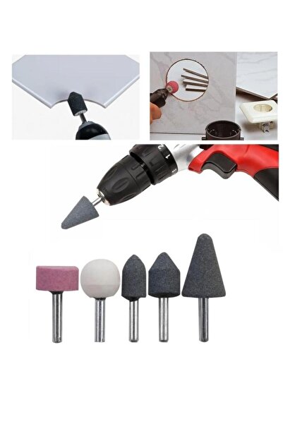 optana 5 Parça Mini Taşlama Çapak Alma Oyma Şekil Verme Ahşap Metal Kalıpçı S...