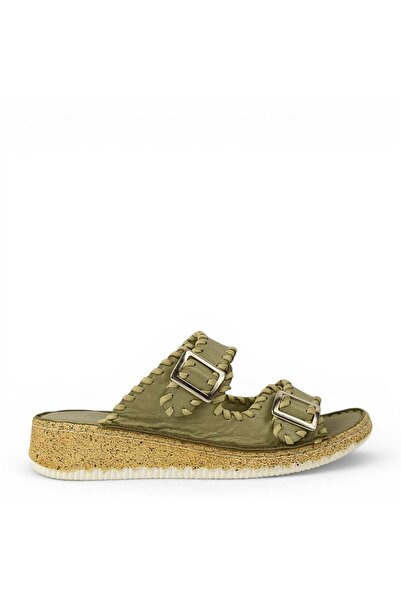 Anna Viotti Papuci casual, femei, Anna Viotti, D27-25586, verde, piele 36