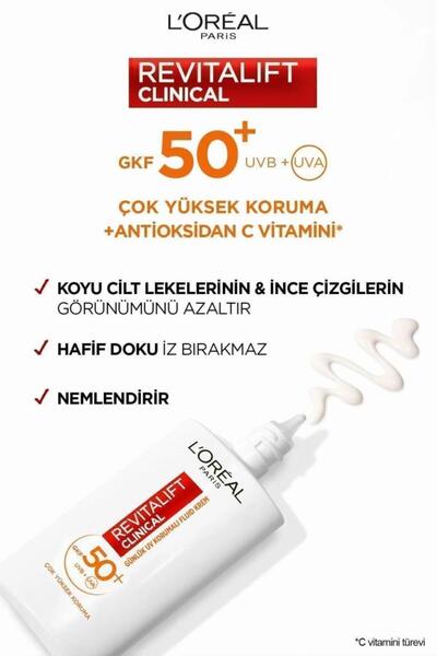 L'Oreal Paris 2'li Revitalift Clinical 50+ SPF Güneş Koruyucu Yüz Kremi Seti