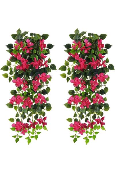 Nettenevime Yapay Çiçek Fuşya Begonvil Çiçeği 9 Dallı 100cm Sarkan Çiçek