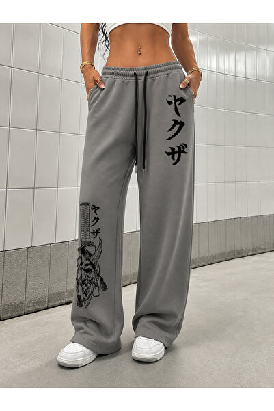 COMANCHERO Pantaloni de trening unisex, cu imprimeu grafic japonez, cu croial...