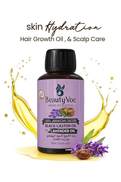 Beauty Voc زيت الخروع الأسود الجامايكي مع الخزامى