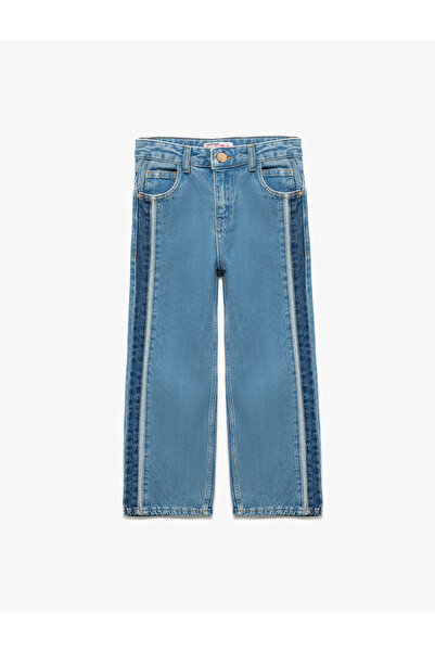 Koton Pantaloni din denim cu picioare largi din bumbac