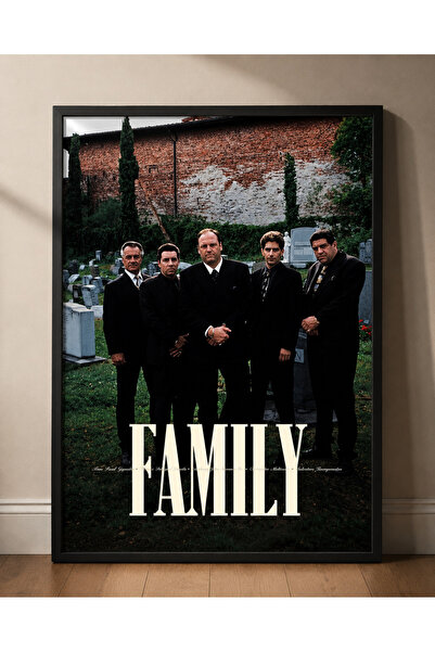 BuzzDesigns “The Sopranos – Family Concept Retro Poster” (Çerçeveli)