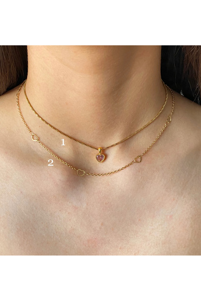 h&b design jewel Çelik Minimal Kalp Kolyeler