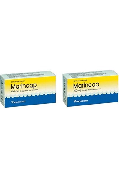 Marincap Marincor 500 mg Balık Yağı 60 Yumuşak Kapsül Yeni İsmiyle 2 Adet