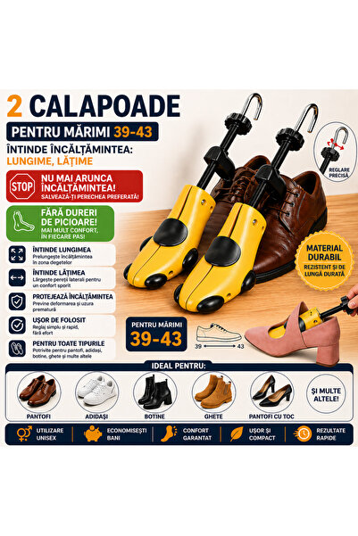 SMARTECH Set 2 extensii pentru încălțăminte pentru mărimile 39-43, material A...