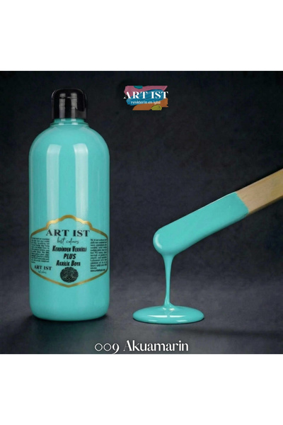 ART IST Kendinden Vernikli PLUS Su Bazlı Akrilik Boya 500ml - 009 Akuamarin