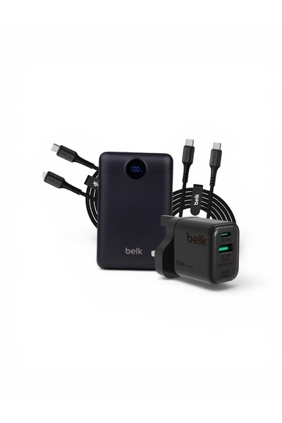 Belk بكج بطارية بسعة 10,000 مللي أمبير في ،فيش جداري منفذين، كابل آيفون من نو...