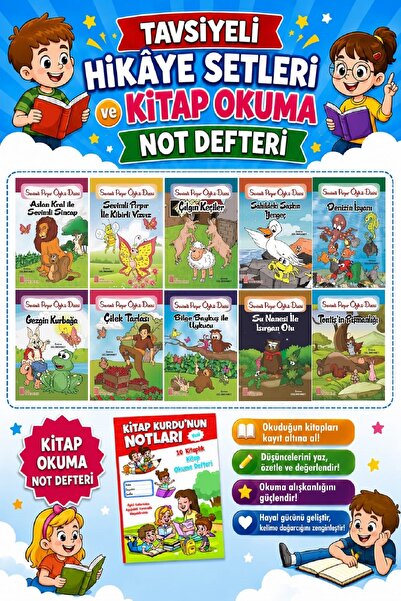 Ata Yayıncılık 1.Sınıflar İçin Sevimli Pırpır Öykü Dizisi + Kitap Okuma Not D...