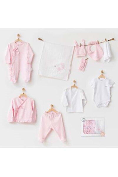 andywawa Pembe Kız Bebek 10lu Set Hastane Çıkışı