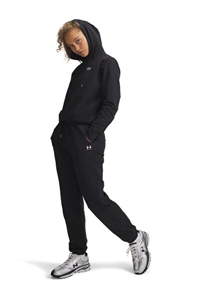 Under Armour 6011020-001 Sport Terry Jogger Siyah Logo Baskılı Kadın Sweatpant