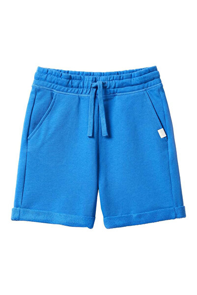 United Colors of Benetton Mavi Erkek Çocuk Regular Fit Baskılı Şort 3J68C901G
