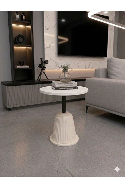 ERYALUX HOME KAPADOKYA MODERN YUVARLAK YAN SEHPA ZİGON SEHPA