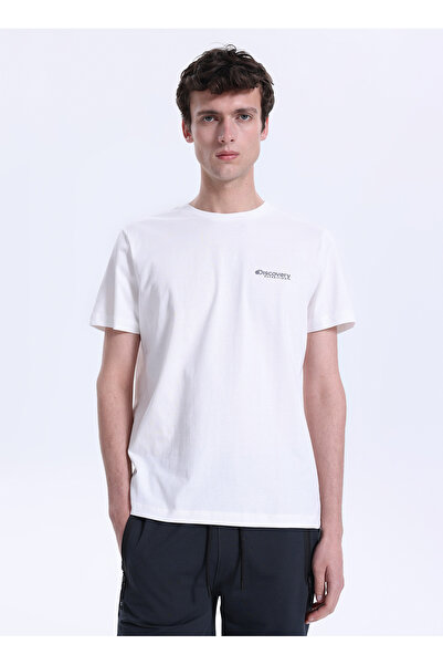 Discovery Expedition D4SM-TST3294 Beyaz Bisiklet Yaka Erkek T-Shirt
