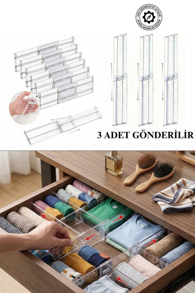 Gizmo Vibe 3 Adet Ayarlanabilir Çekmece Düzenleyici Organizer Seti Buzdolabı ...