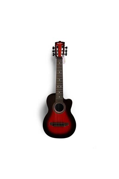 SAZE Araç Oys Ahşap Görünümlü Gerçek Telli Oyuncak Kahverengi Akustik Gitar 6...
