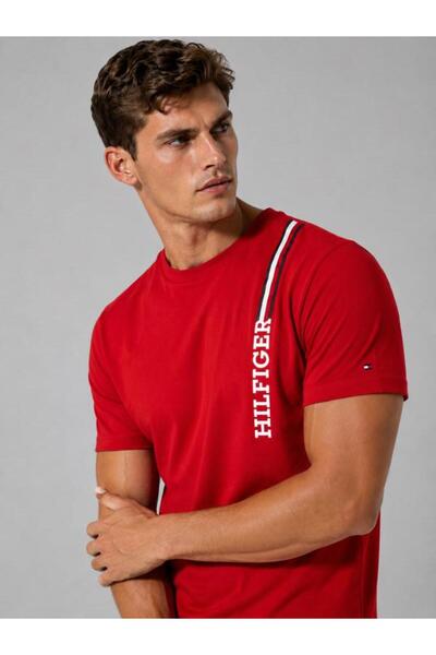 Tommy Hilfiger Men's Monotype Vertical Logo Short Sleeve T-Shirt