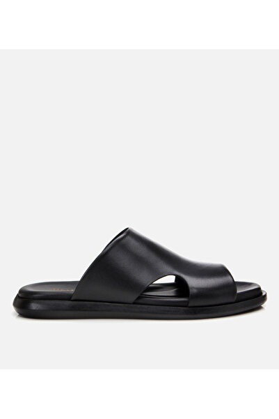 Hotiç Men's Leather Black Slippers