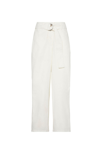 Calvin Klein Jeans Beyaz Kadın Standart Fit Pantolon COTTON SEAMED PANT
