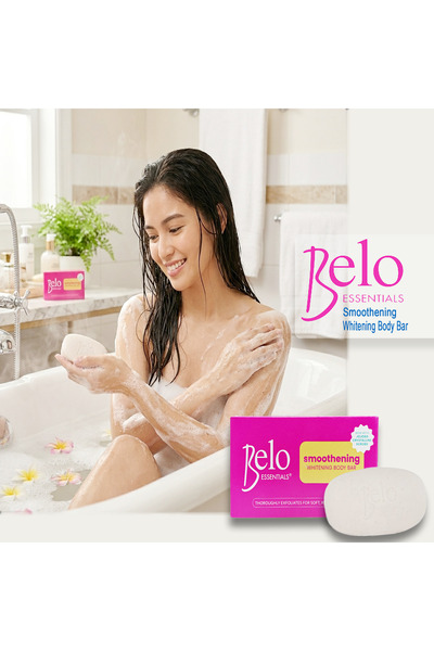 Belo صابون الجسم الأساسي لتفتيح وتنعيم البشرة، لون وردي، 135 غرام