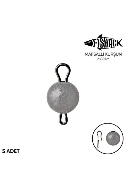 Fishack Mafsallı Kurşun - Hareketli İğne Kurşunu - - 2 Gram - 5'li Paket