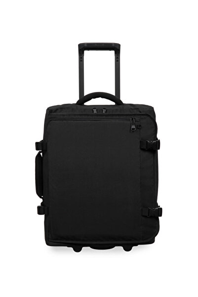 Minimerry it luggage Siyah Unisex Çekçekli Kumaş Valiz 1273