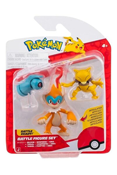 Pokemon Battle 3 Lü Aksiyon Figürü Beldum Monferno ve Abra PKW4092