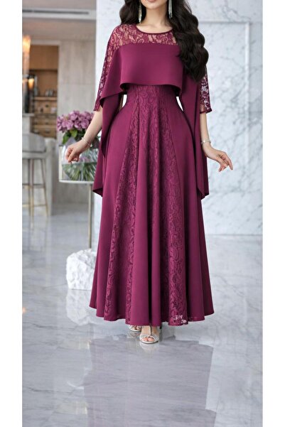 Opera Fashion فستان دانتيل وشيفون بقصة ملكية ناعمة