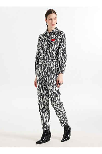 2wins Siyah Kadın Regular Fit Tulum Magic Jumpsuit