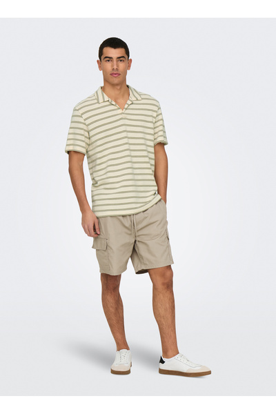 Only & Sons Bej Erkek Kargo Şort ONSKAL CARGO 0287 SHORTS