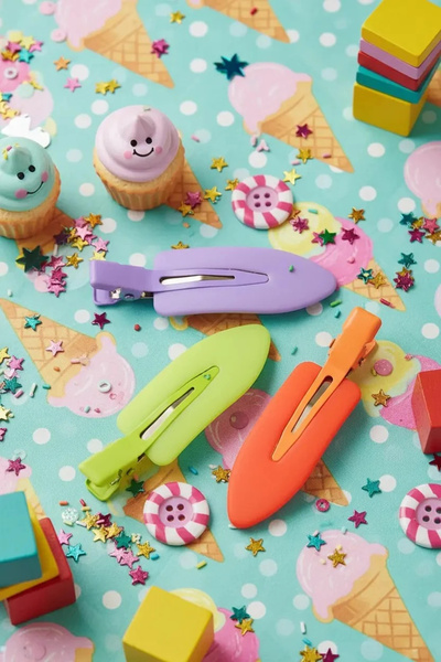 Miniso Lisanslı Kutulu Renkli 3'lü Pens Toka Seti Saç Aksesuarı 6,5 Cm