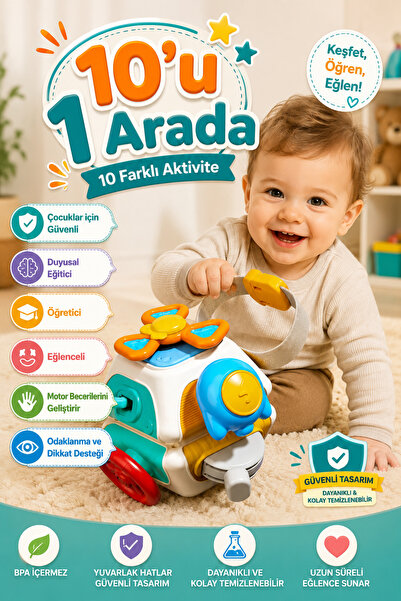 cayenna Eğitici Ve Eğlendirici Aktivite Oyuncağı 10 Farklı Oyun Modu