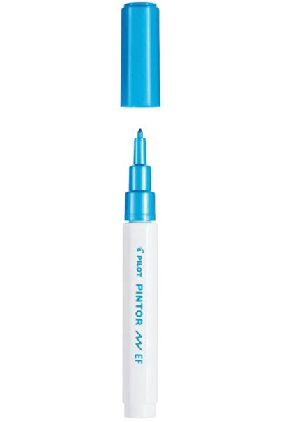 Pilot Marker cu vopsea metalică Pintor, vârf rotund EF 0.7 mm, albastru