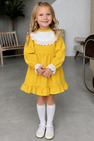 Parla Kids Set de bandane pentru fete, muștar rubin, cu mânecă lungă, cu deta...