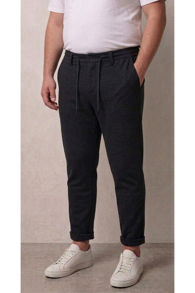 B&M Kral Pike Kumaş Battal Boy Jogger Erkek Pantalon