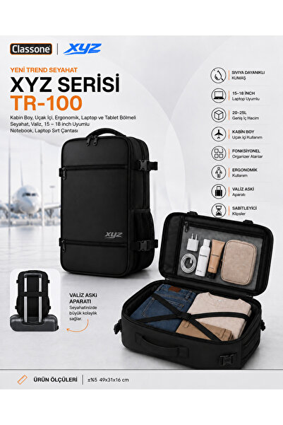 Classone Xyz Series Tr-100 Cabin Size, In-Flight, Ergonomic, with Laptop and ...