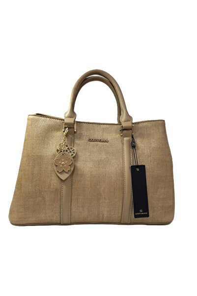 Cortigiani Textured Leather Handbag with Extra strap for shoulder. Medium (L ...
