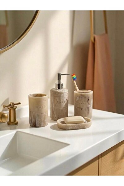 Lisso Home Lisa 4'lü Banyo Sabunluk Set'i
