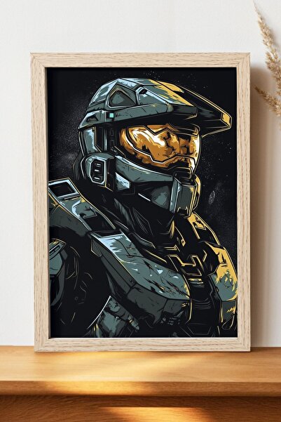 Luna Marissa Αφίσα Master Chief Halo - Αφίσα ψηφιακής τέχνης από χοντρό χαρτί...