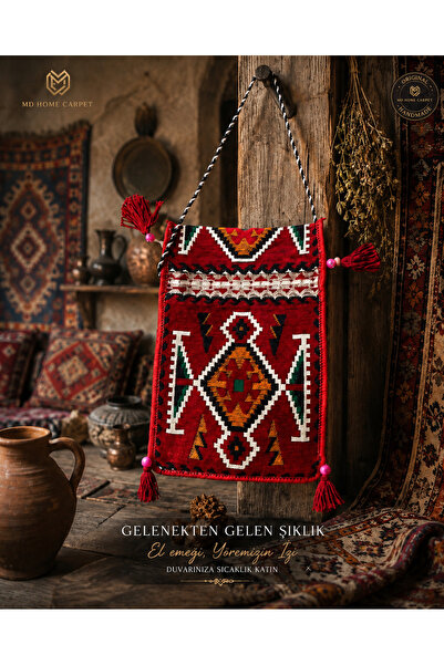 mdhomecarpet Geantă de mână Kilim Handmade Geantă de mână Ornament de perete ...