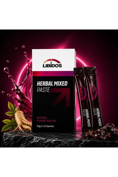LİBİDOS Enerji Artırıcı perfonman yükseltici Macun 120 gr – 12 adet tek kulla...