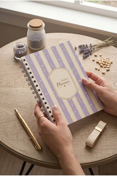 White Notebook A5 Spiralli Süresiz Renkli Planlayıcı Ajanda Motivasyon Sayfal...