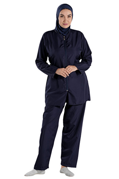 BAE MODEST Women's Mid Length Full Sleeves Solid Color Plus Size Burkini Isla...