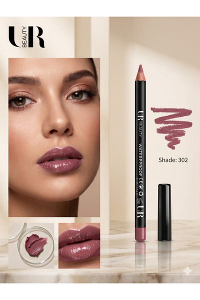 URbeauty يو أر بيوتي - قلم تحديد الشفاه - مقاوم للماء -302 بني شوكولاتة - Cho...