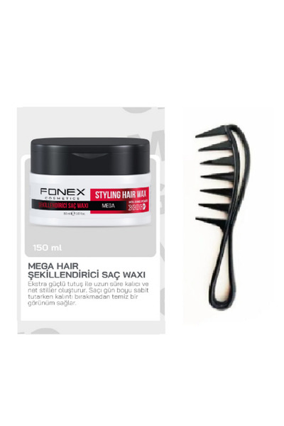 Fonex Fnx Haır Stylıng Wax Mega Fix + Şekil Wax Tarak